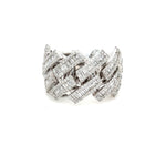 Load image into Gallery viewer, White Gold Cuban Baguette Diamond Ring

