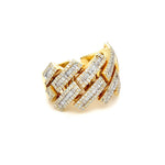 Load image into Gallery viewer, Yellow Gold Cuban Baguette Diamond Ring
