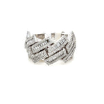 Load image into Gallery viewer, White Gold Cuban Baguette Diamond Ring
