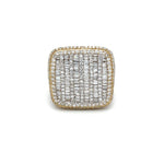 Load image into Gallery viewer, Yellow Gold Cubic Baguette Diamond Ring
