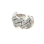 Load image into Gallery viewer, White Gold Cuban Baguette Diamond Ring
