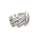 Load image into Gallery viewer, White Gold Cuban Baguette Diamond Ring

