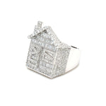 Load image into Gallery viewer, White Gold Trap House Ring
