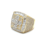 Load image into Gallery viewer, Yellow Gold Baguette Diamond Round Ring
