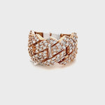 Load and play video in Gallery viewer, Rose Gold Cuban Diamond Ring
