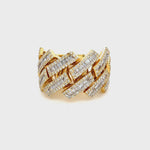 Load and play video in Gallery viewer, Yellow Gold Cuban Baguette Diamond Ring
