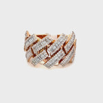 Load and play video in Gallery viewer, Rose Gold Cuban Baguette Diamond Ring
