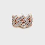 Load and play video in Gallery viewer, Rose Gold Cuban Baguette Diamond Ring
