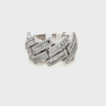 Load and play video in Gallery viewer, White Gold Cuban Baguette Diamond Ring
