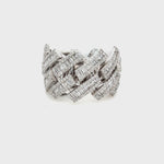 Load and play video in Gallery viewer, White Gold Cuban Baguette Diamond Ring
