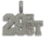 Load image into Gallery viewer, 14K White Gold '28th STREET' Custom Diamond Pendant 17 CTW
