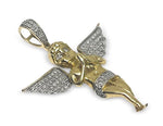 Load image into Gallery viewer, Custom Angel VS1 Diamond 14K Yellow Gold Pendant 1 CTW
