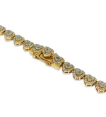 Load image into Gallery viewer, VS Baguette Heart Necklace 10K Yellow Gold 13.1 CTW
