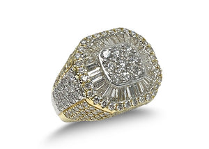 14K Yellow Gold Baguette Diamond Ring 7 CTW
