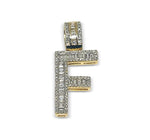 Load image into Gallery viewer, VS1 Custom Baguette Letter "F" Diamond Pendant 2 CTW
