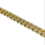 Load image into Gallery viewer, 14K Yellow Gold VS 1 Diamond Flower-Setting Pave Cuban Chain Necklace 53.5 CTW
