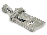 Load image into Gallery viewer, 14K White Gold VS 1 Diamond Jesus Head Pendant 6 CTW
