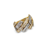 Load image into Gallery viewer, Two-Tone Baguette Cuban Ring 9.5 CTW
