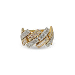 Load image into Gallery viewer, Two-Tone Baguette Cuban Ring 9.5 CTW
