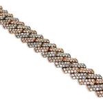 Load image into Gallery viewer, 14K Two-Tone White Gold and Rose Gold Miami Cuban Bracelet
