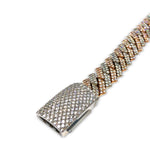 Load image into Gallery viewer, 14K Two-Tone White Gold and Rose Gold Miami Cuban Bracelet
