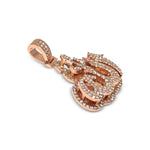 Load image into Gallery viewer, 14K Rose Gold Custom 3-D Allah Diamond Pendant

