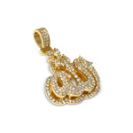 Load image into Gallery viewer, 14K Yellow Gold Custom 3-D Allah Diamond Pendant
