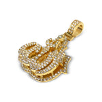 Load image into Gallery viewer, 14K Yellow Gold Custom 3-D Allah Diamond Pendant
