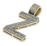 Load image into Gallery viewer, VS1 Custom Letter "Z" Diamond 14K Yellow Gold Pendant 2 CTW
