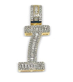Load image into Gallery viewer, VS1 Custom Letter "I" Diamond 14K Yellow Gold Pendant 1.5 CTW
