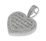 Load image into Gallery viewer, 14K White Gold Baguette Diamond Heart Pendant 2 CTW
