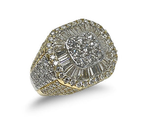 14K Yellow Gold Baguette Diamond Ring 7 CTW