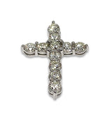 Load image into Gallery viewer, 14K White Gold Diamond Cross Pendant 6 CTW
