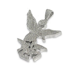 Load image into Gallery viewer, 14K White Gold Diamond St. Michael Pendant 7 CTW
