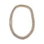 Load image into Gallery viewer, 14K Rose Gold VS1 Diamond Flower-Setting Pave Cuban Chain Necklace 38 CTW

