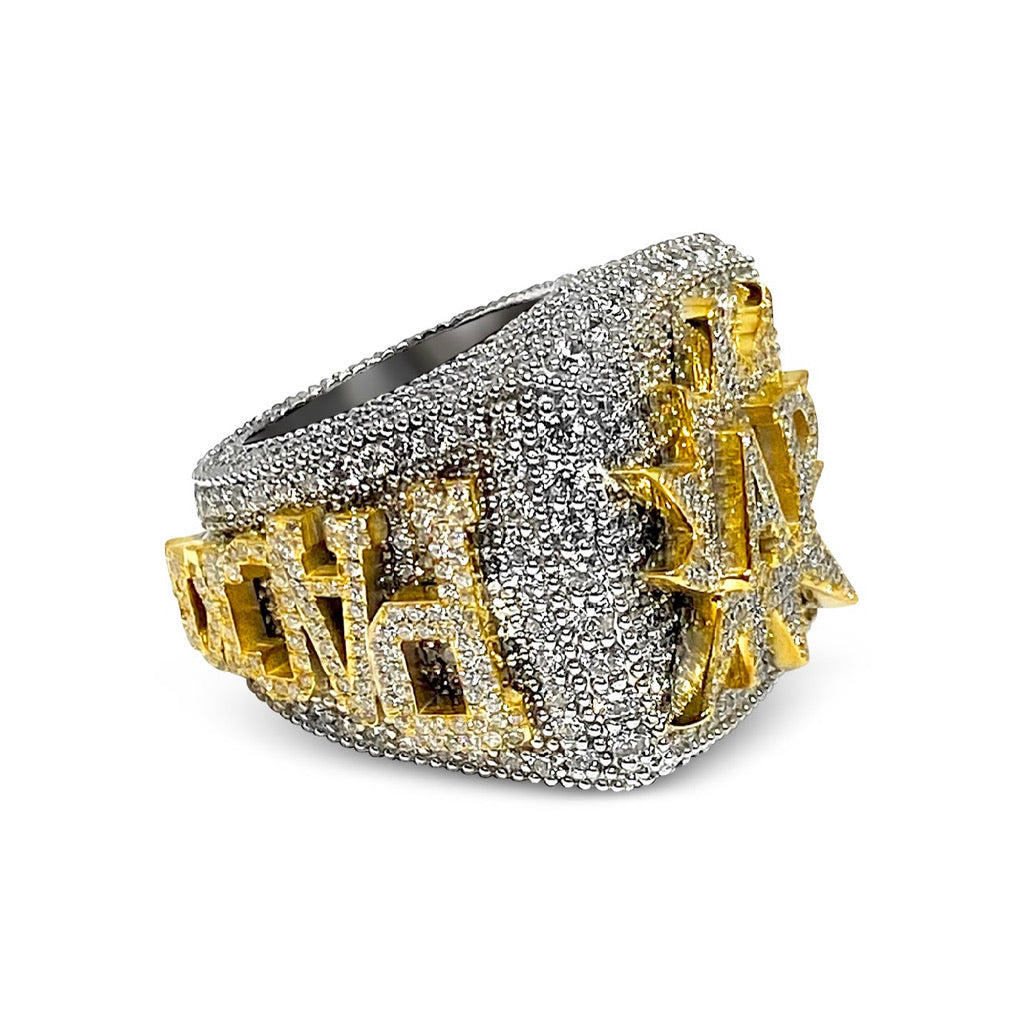 14K Gold Custom Mens Championship 20 CTW Diamond Ring