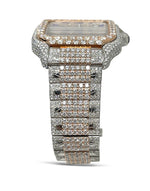 Load image into Gallery viewer, Cartier Santos 41MM 2-Tone Rose Gold Blue Numeral 25 CTW
