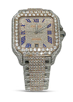 Load image into Gallery viewer, Cartier Santos 41MM 2-Tone Rose Gold Blue Numeral 25 CTW
