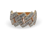 Load image into Gallery viewer, VS1 Baguette Cuban 14k Rose Gold Diamond Ring
