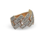Load image into Gallery viewer, VS1 Baguette Cuban 14k Rose Gold Diamond Ring
