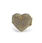 Load image into Gallery viewer, VS1 2.2 CTW Diamond 14k Yellow Gold Heart Ring
