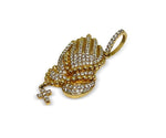 Load image into Gallery viewer, VS1 2CTW Diamond "Praying Hands" Pendant 14K Yellow Gold
