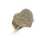 Load image into Gallery viewer, VS1 2.2 CTW Diamond 14k Yellow Gold Heart Ring
