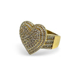 Load image into Gallery viewer, VS1 2.2 CTW Diamond 14k Yellow Gold Heart Ring
