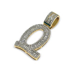 Load image into Gallery viewer, VS1 Custom Letter "Q" Baguette Diamond Pendant 2 CTW
