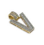 Load image into Gallery viewer, VS1 Custom Baguette Letter "V" Diamond Pendant 2 CTW
