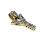 Load image into Gallery viewer, VS1 Custom Letter "Y" Baguette Diamond Pendant 1.5 CTW
