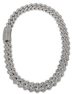 Load image into Gallery viewer, VVS1 Cuban Necklace 14K White Gold 65 CTW
