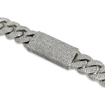 Load image into Gallery viewer, VS1 Pave Cuban Necklace 14K White Gold 63 CTW
