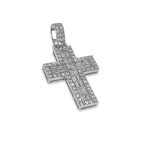 VS1 Emerald Diamonds Cross Pendant 3 CTW